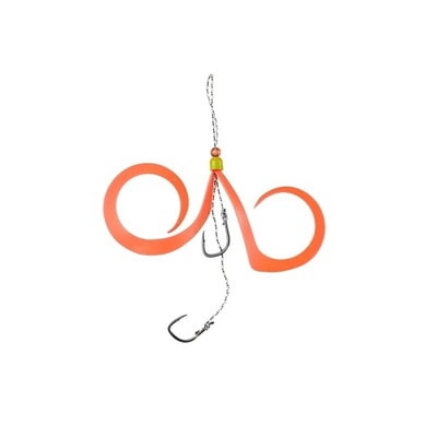 ジャッカル タイラバ 鯛ラバ 鉛式ビンビンスイッチスペアラバーフックセット ブライトオレンジ