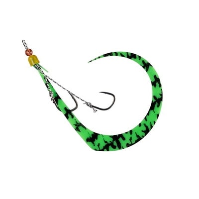 ジャッカル タイラバ 鯛ラバ ビンビンスイッチキャンディスペアラバーフックセット ショート シマシマ蛍光グリーン
