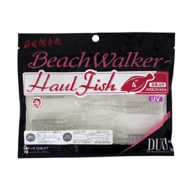 デュオ ワーム ビーチウォーカー ハウルフィッシュ 4インチ UVクリアグローホロシラス(TSカラー)