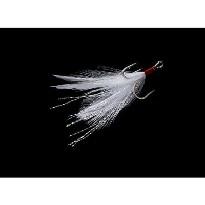 エバーグリーン トレブルマジックフェザー #2 ホワイト トリプルフック