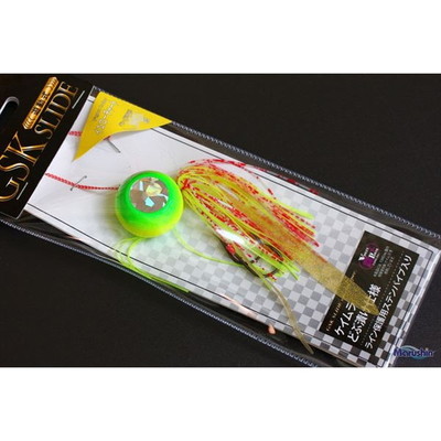 マルシン漁具 タイラバ 遊動式鯛ラバ GSKスライドイエローチャート 75g