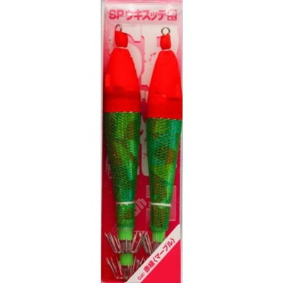 マルシン漁具 スッテ SPウキスッテ 3.5号 赤緑マーブル (2個入)