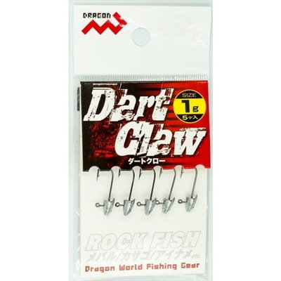 マルシン漁具 ドラゴン ジグヘッド ダートクロー (5ヶ入) 1g