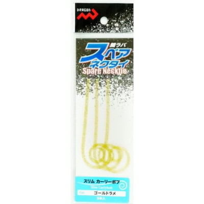マルシン漁具 タイラバ 鯛ラバ スペアネクタイ スリムカーリーボブ ゴールドラメ