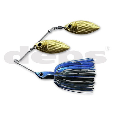 デプス スピナーベイト バズベイト Bカスタム 3/4oz ダブルウィロー #22ブルーブラック