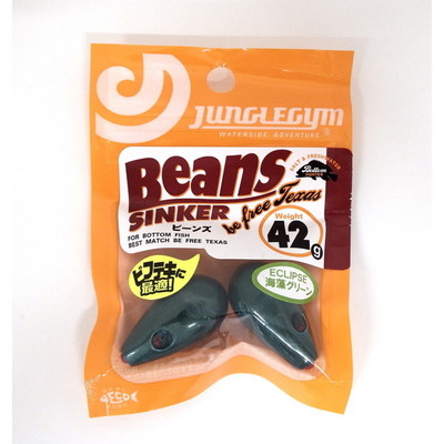 エクリプスxジャングルジム コラボレーション シンカー ビーンズシンカー 海藻グリーン 42g