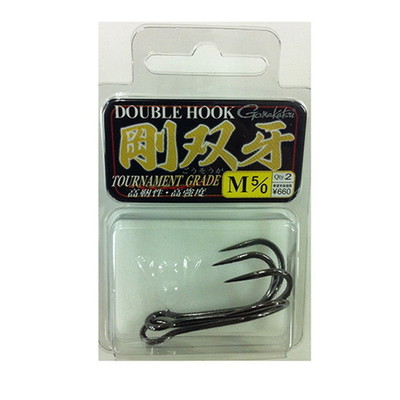 がまかつ バラ ダブルフック 剛双牙 M 5/0 ルアーフック