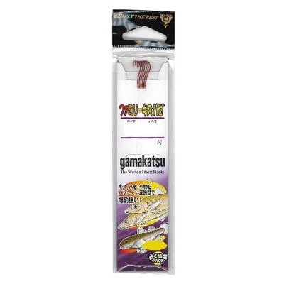 がまかつ 糸付ファミリーキス・ハゼ(赤) 9号-ハリス1.5 針