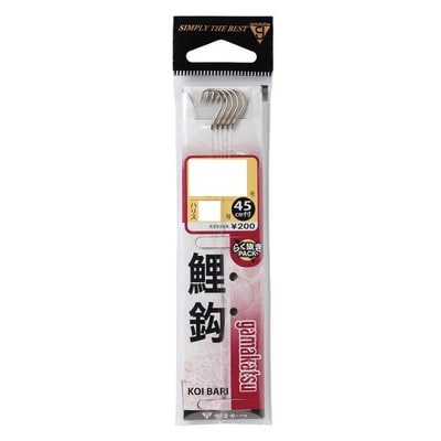 がまかつ (糸付)鯉鈎(茶) 16号-ハリス5号