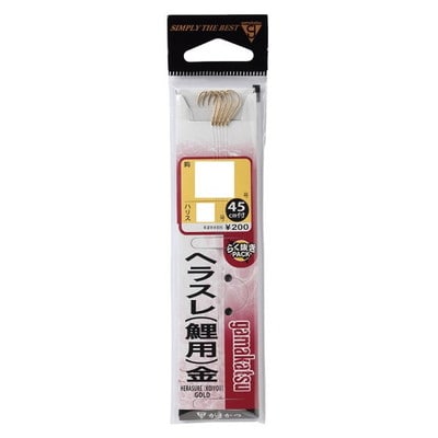がまかつ 糸付 ヘラスレ(鯉用) 金 針6-ハリス1.5