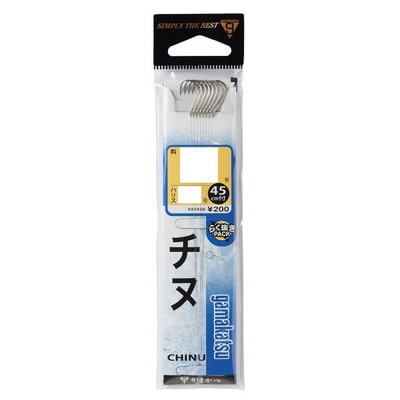 がまかつ (糸付)チヌ 白 45CM 1号-ハリス0.8号