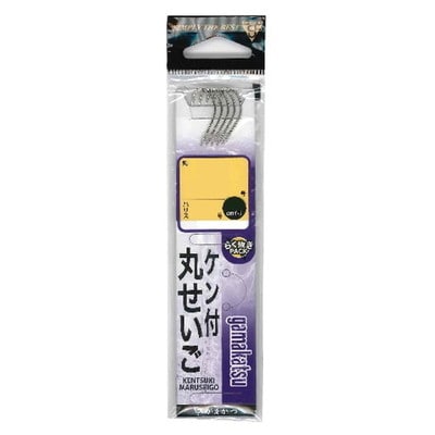 がまかつ　糸付　ケン付丸セイゴ　白　１２号－ハリス３ 針