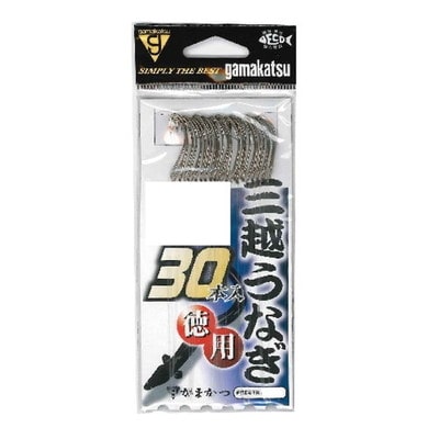 がまかつ 糸付 徳用 三越ウナギ 茶 15号-ハリス5 針