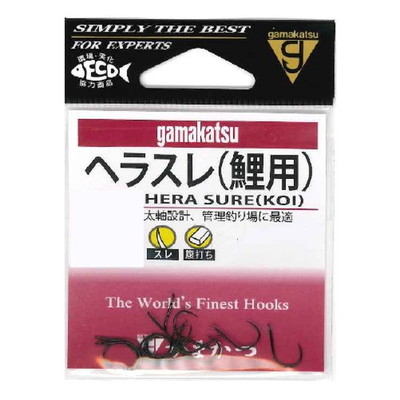 がまかつ ヘラスレ(鯉用)(黒) 10号 針