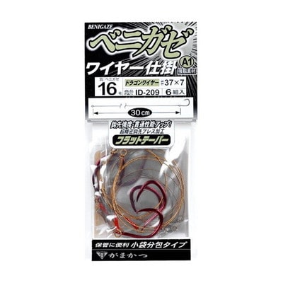 がまかつ 仕掛け ID209 ベニガゼワイヤー仕掛 16-37