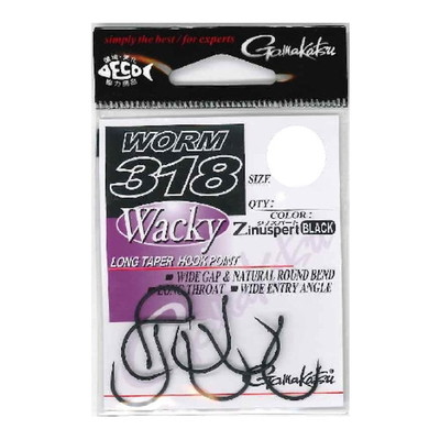 がまかつ ワーム318WACKY(ZSB) 4 ワームフック