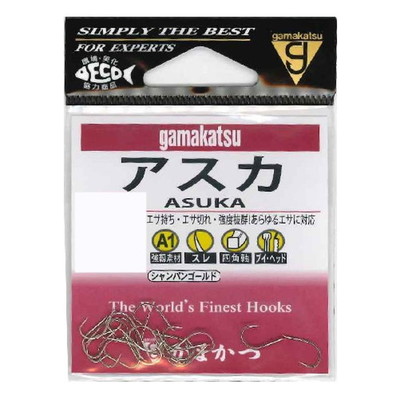 がまかつ A1 アスカ(シャンパンゴールド) 8号 ヘラ用ハリ