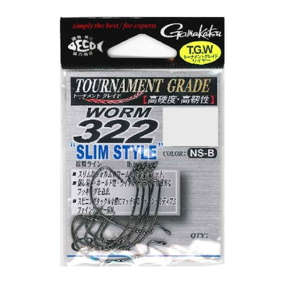 がまかつ TGW ワーム322スリム(NSB) 2 ワームフック