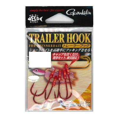 がまかつ トレーラーフック(レッド) 1/0 ルアーフック