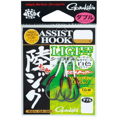 がまかつ アシストフック GA047 アシストフック 陸ジグライト ダブル L