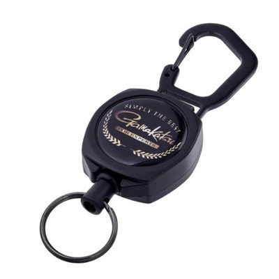 がまかつ GM2592 BIGカラビナリール ブラック (Gamakatsu)