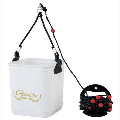 がまかつ バケツ GM2517 水汲みバケツ(ロープ巻付) 小 ホワイト