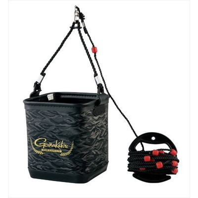 がまかつ バケツ GM2517 水汲みバケツ(ロープ巻付) 大 ブラック