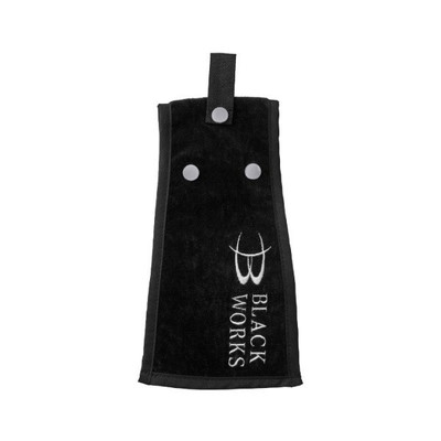 がまかつ GM2615 フィッシングタオル ブラック (BLACK WORKS)