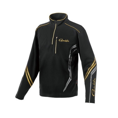 がまかつ ウェア GM3778 UDジップシャツ ブラック/ゴールド L