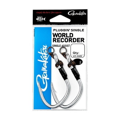 がまかつ アシストフック プラッギンシングルワールドレコーダー シングルアシスト 9/0