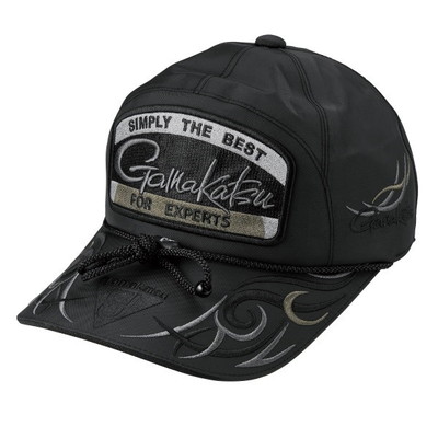 がまかつ 帽子 GM9112 フィッシングキャップ(ワッペン) ブラック/ブラック L