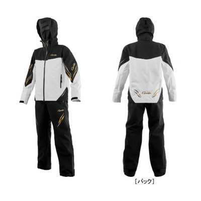 がまかつ レインウェア GM3785 アルテマシールドプロレインスーツ ブラック×ホワイト LL