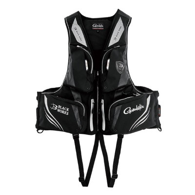 がまかつ ライフジャケット GM6005 アルテマシールドプロフローティングベスト ブラック(BLACK WORKS) L