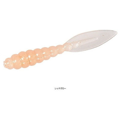 ダイワ　月下美人　ビビビーム　１．５インチ　レッドグロー ワーム