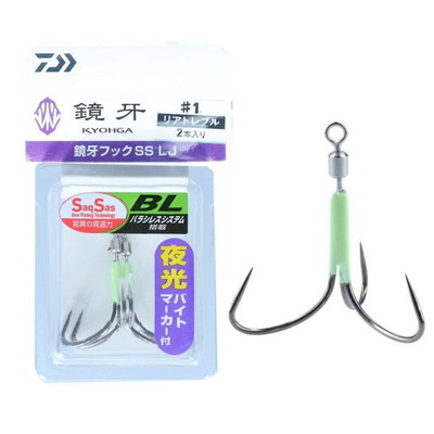 ダイワ 鏡牙フックSS LJ BL(バラシレスシステム) リアトレブル ♯1 トリプルフック