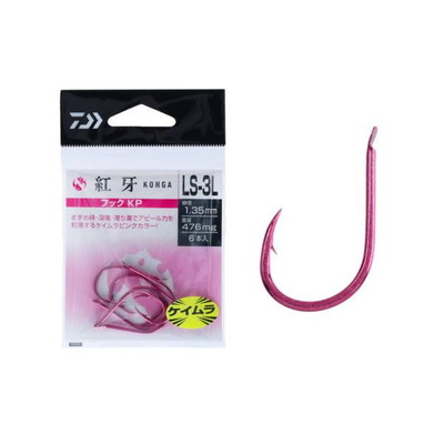 ダイワ 紅牙 フック KP(ケイムラピンク) LS-3L 針