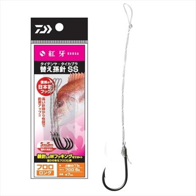 ダイワ テンヤ 紅牙タイテンヤ・タイカブラ替え孫針SS フロロ ロング