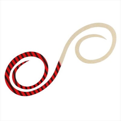 ダイワ タイラバ 鯛ラバ 紅牙シリコンネクタイ 3Dやり過ぎツインカーリー レッドゼブラ+ゴールドラメ