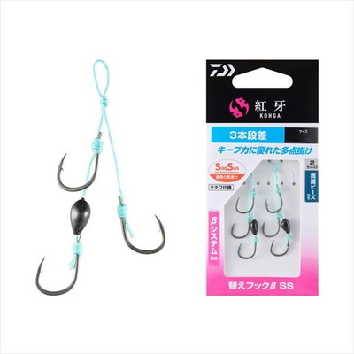 ダイワ タイラバ 鯛ラバ 紅牙替えフックβ SS 3本段差 SSS