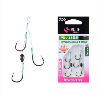 ダイワ タイラバ 鯛ラバ 紅牙替えフックβ SS 早掛け 3本段差 SS