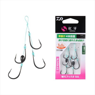 ダイワ タイラバ 鯛ラバ 紅牙替えフックβ SS 早掛け 4本段差 SS