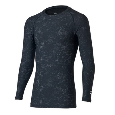ダイワ インナー DU-6021S ICEDRY(アイスドライ) クルーネックアンダーシャツ マーブルブラック L
