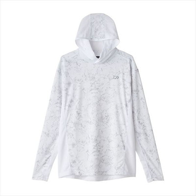 ダイワ ウェア DE-3625 ボートゲームフーディーシャツ マーブルホワイト XL