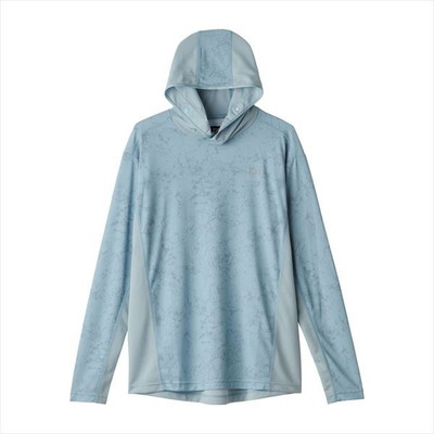 ダイワ ウェア DE-3625 ボートゲームフーディーシャツ ブルーグレー L