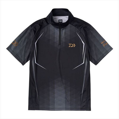 ダイワ ウェア DE-7625 ショートスリーブハーフジップシャツ ブラック 2XL