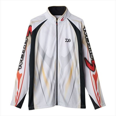 ダイワ ウェア DE-7225 スペシャルロングスリーブフルジップシャツ ホワイト 2XL