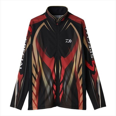 ダイワ ウェア DE-7225 スペシャルロングスリーブフルジップシャツ マグマブラック 3XL