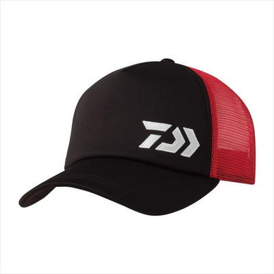 ダイワ 帽子 DC-6424 クッションハーフメッシュキャップ ブラックレッド フリー