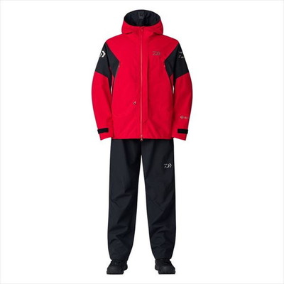 ダイワ レインウェア DR-1825 GORE-TEX コンビアップレインスーツ レッド 2XL