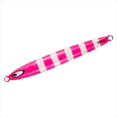 ダイワ メタルジグ 鏡牙ジグ セミロング 100g フラッシュピンクゼブラグロー